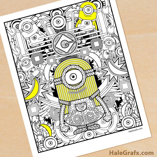 Minion Coloring Pages For Adults