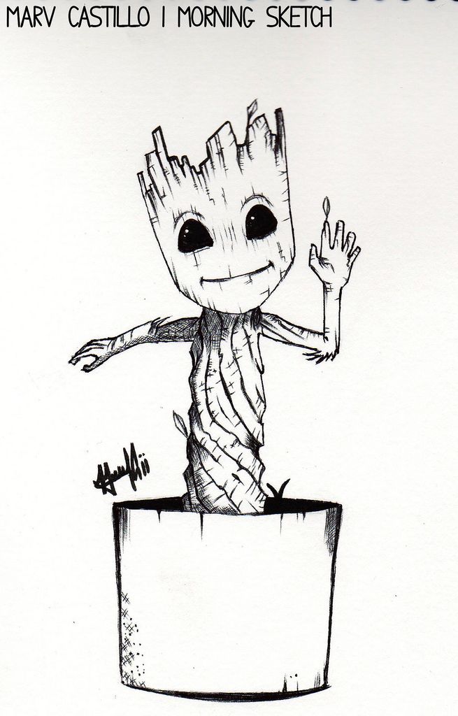 Baby Groot Coloring Page
