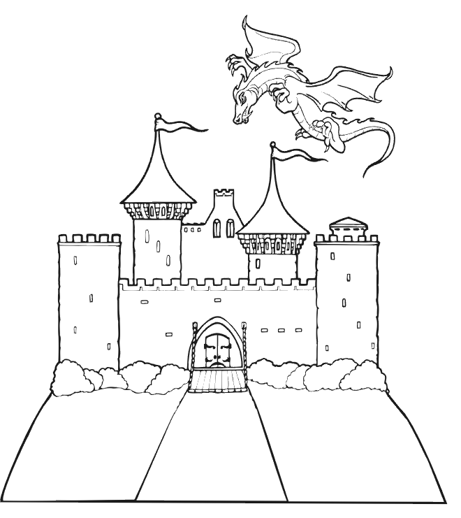 Castle Coloring Pages Free