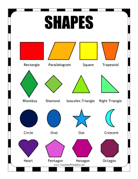 Downloadable Shapes Poster Printable Free