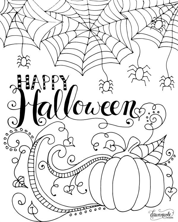 Happy Halloween Coloring Pages For Toddlers