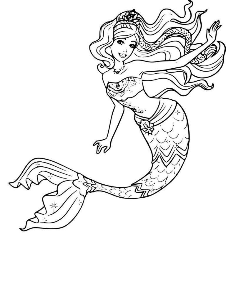 Barbie Mermaid Pictures To Color