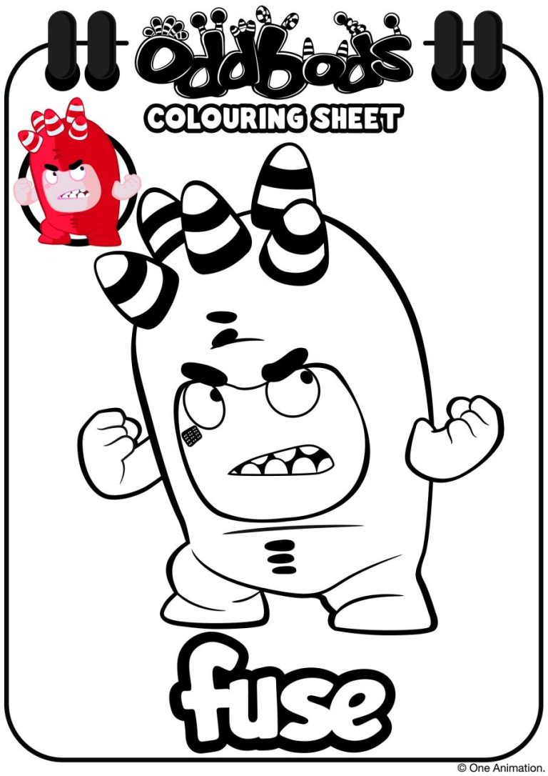 Bubbles Oddbods Coloring Pages