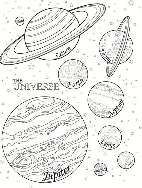 Solar System Coloring Pages For Preschoolers