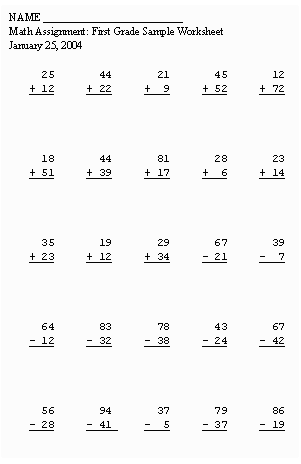 Grade 1 Free Printable Math Worksheets For 1st Grade