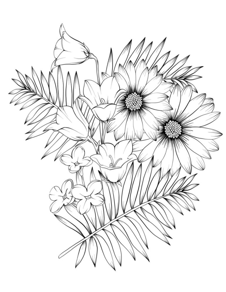 Coloring Book Pages Flowers