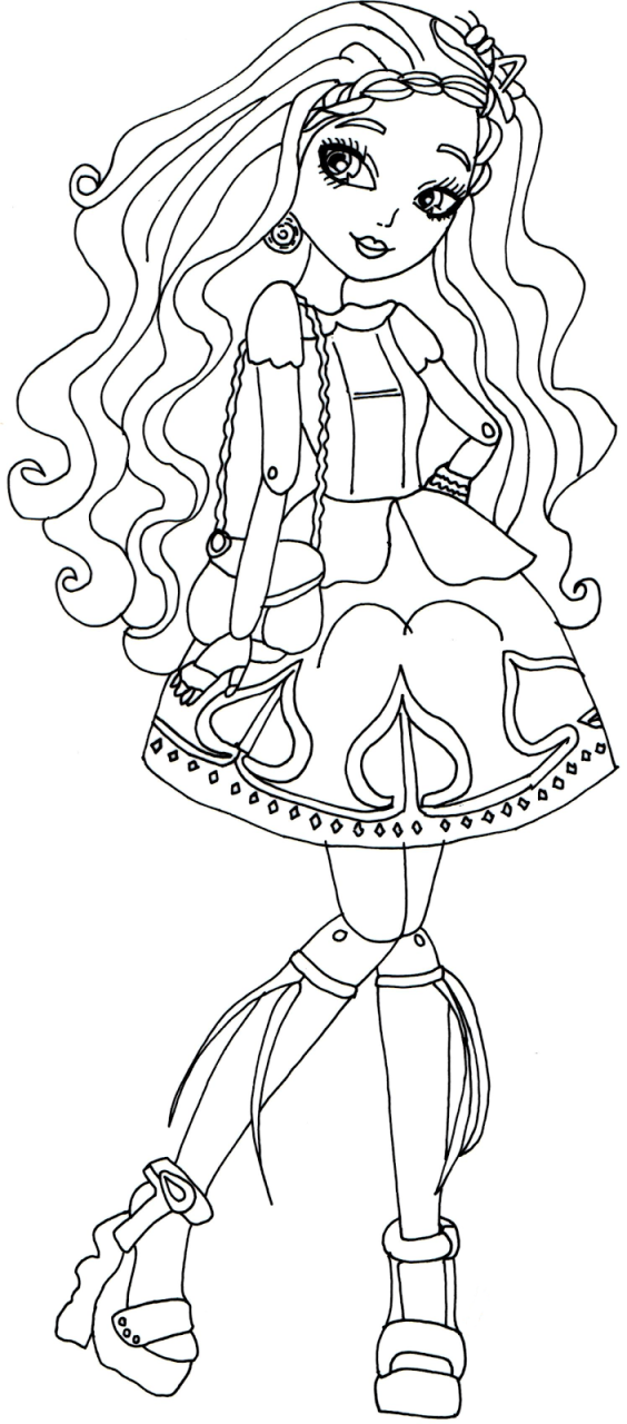 Ever After High Coloring Pages Madeline Hatter