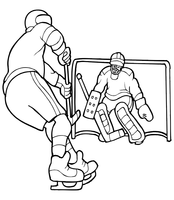 Hockey Coloring Pages Free