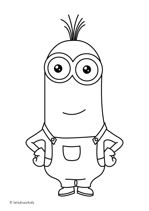 Minion Coloring Pages Easy