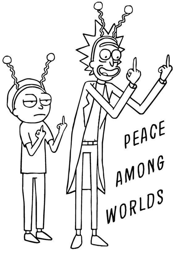 Rick And Morty Coloring Pages Easy