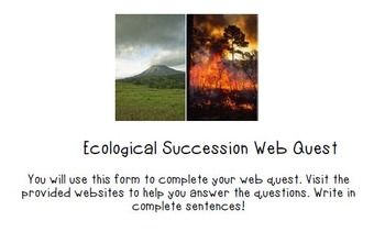 Ecological Succession Webquest Worksheet Answers