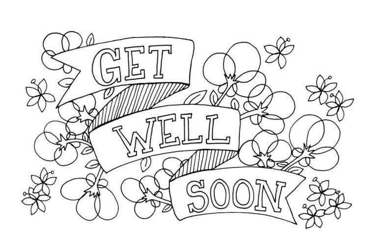 Get Well Soon Coloring Pages Free