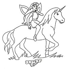 Unicorn Pictures To Colour In