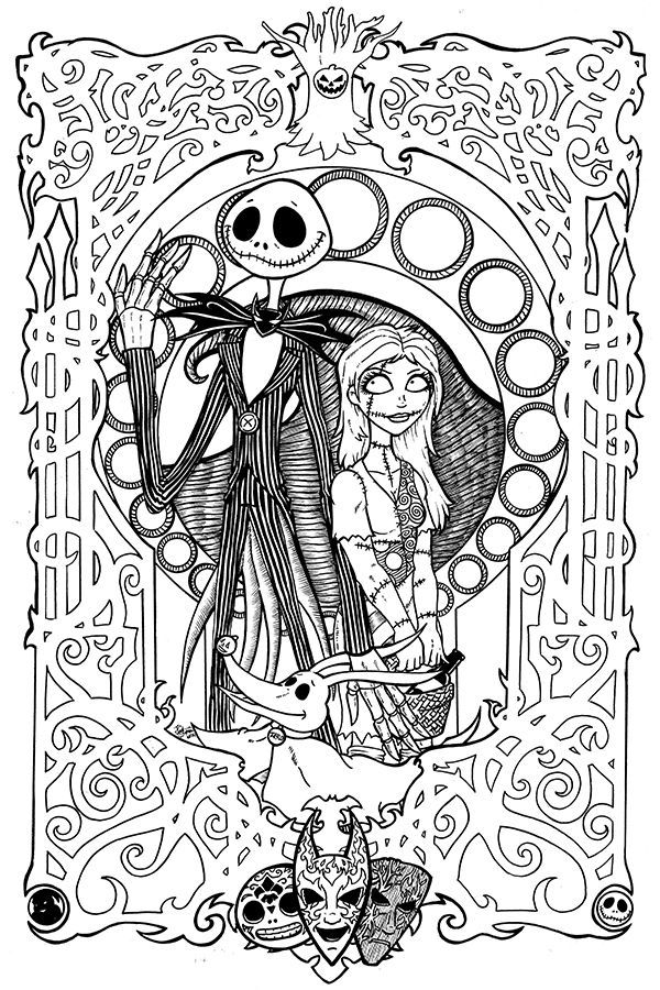 Nightmare Before Christmas Pictures To Color