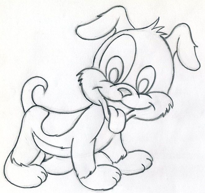 Cartoon Puppy Pictures To Color