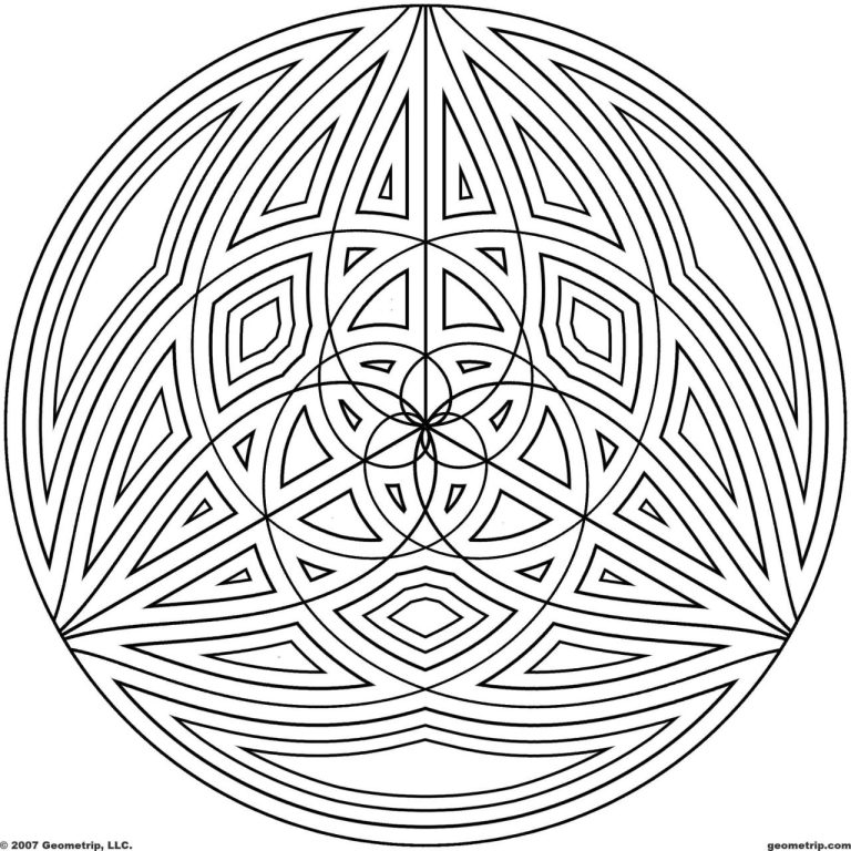 Geometric Coloring Pages Circles