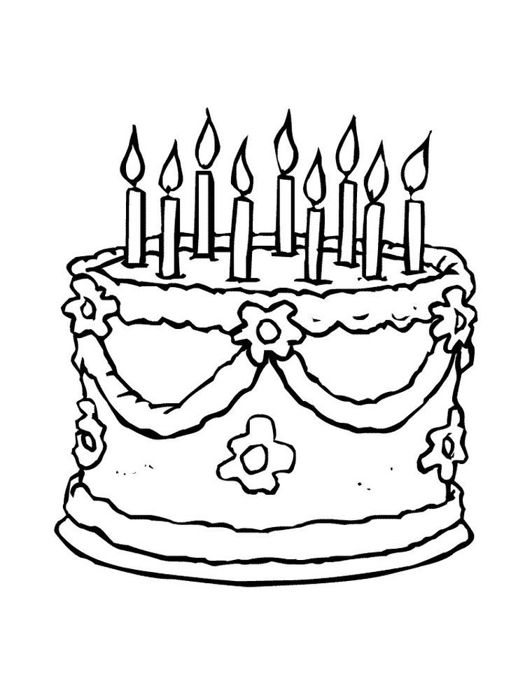 Cake Coloring Pages For Girls
