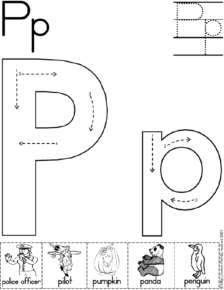 Learning how to make the letter P Alphabet preschool, Alphabet