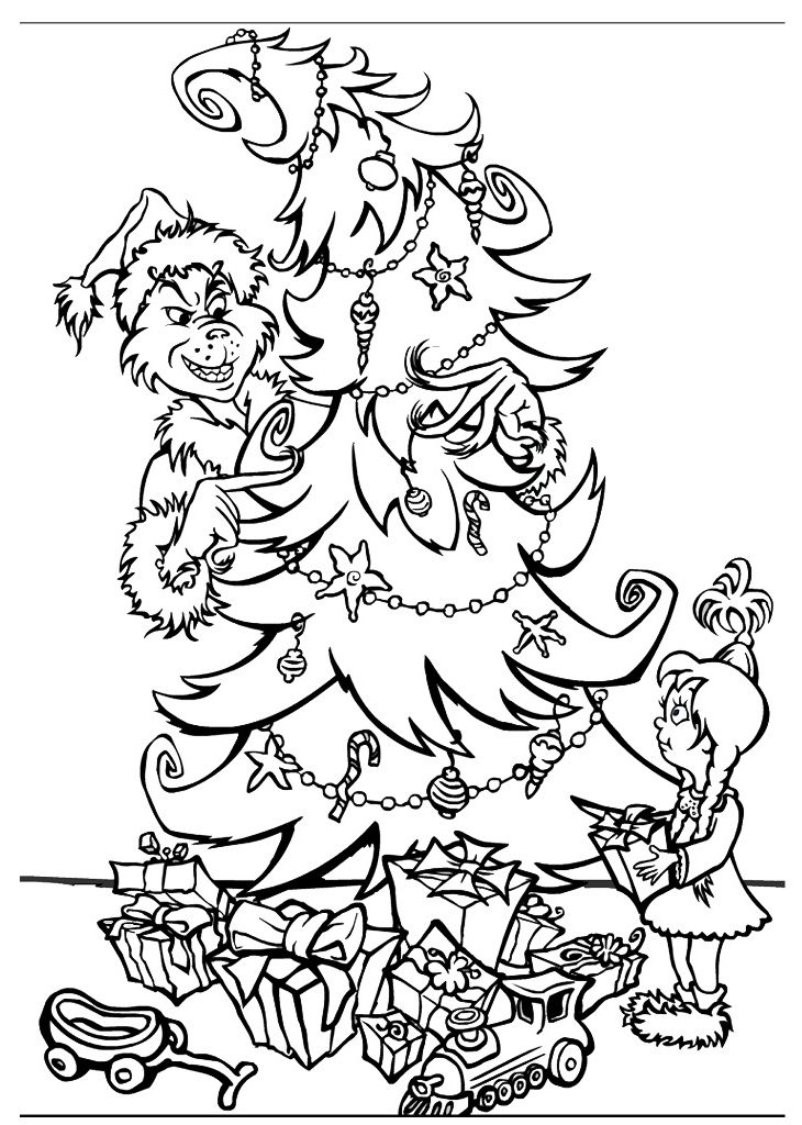 Christmas Coloring Pages Grinch
