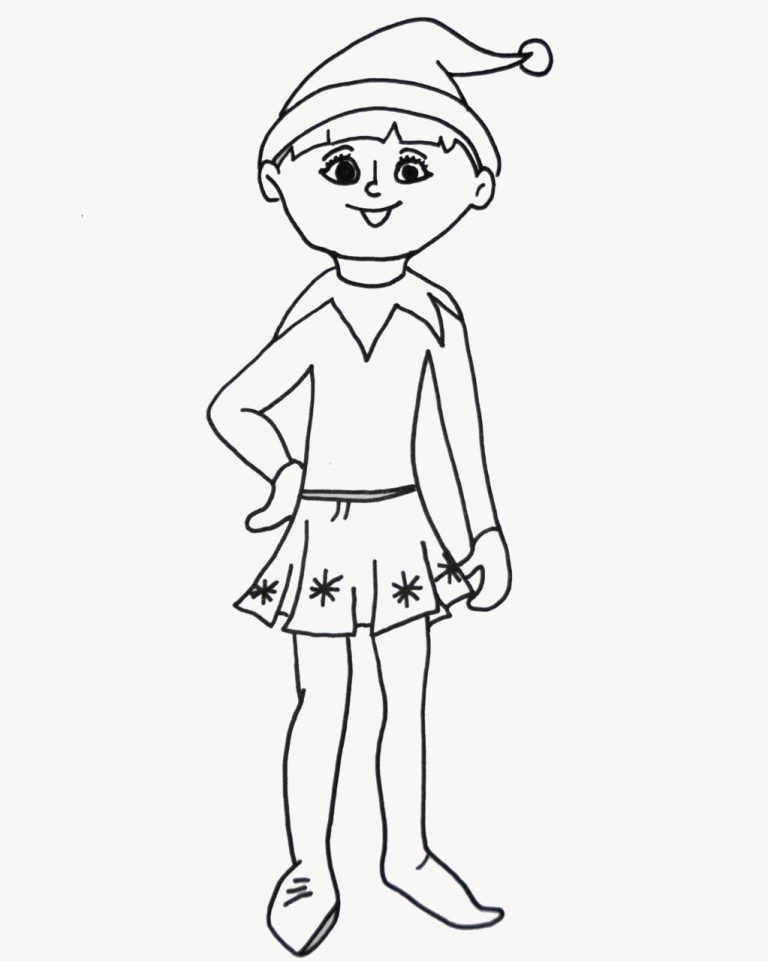 Free Printable Elf On The Shelf Coloring Pages