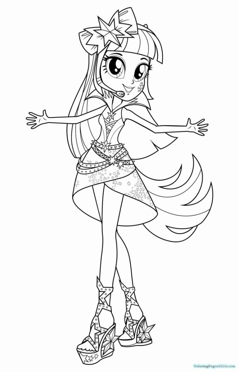 My Little Pony Equestria Girls Coloring Pages Rainbow Dash