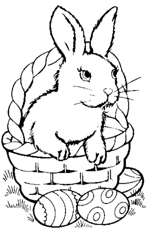 Preschool Easter Bunny Coloring Pages