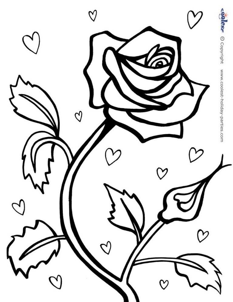 Roses Coloring Pages For Kids