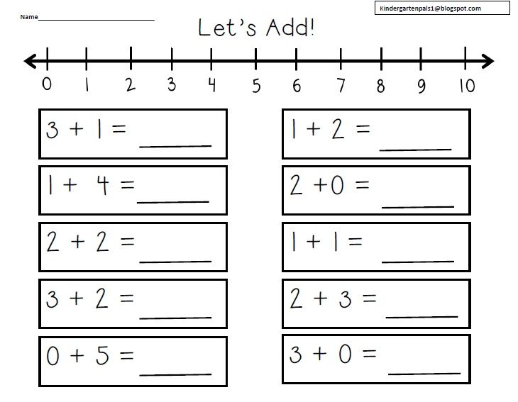 Number Line Worksheets Kindergarten Pdf