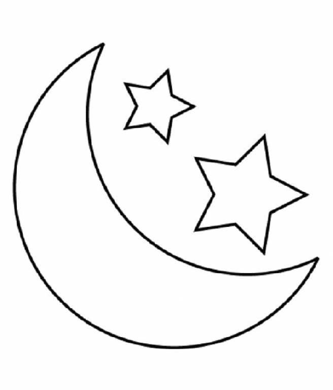 Moon Coloring Pages For Preschoolers