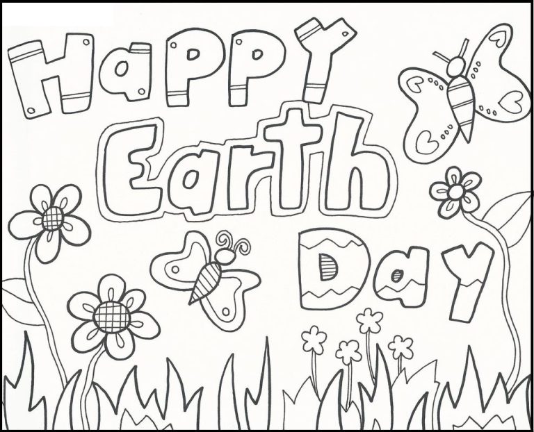Kindergarten Earth Day Coloring Pages