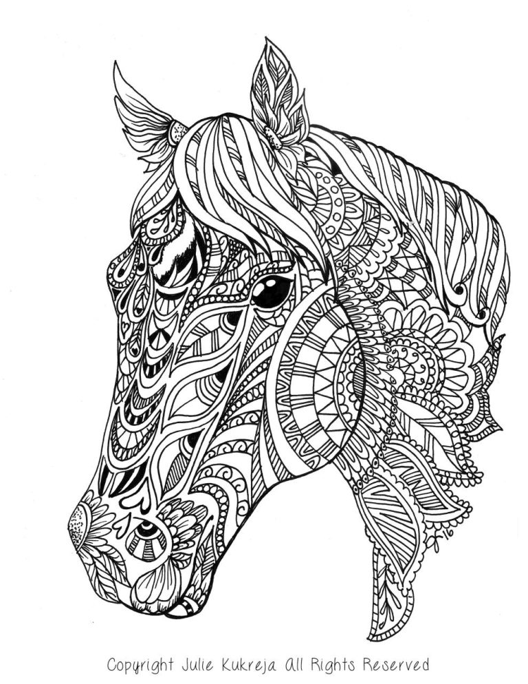 Horse Coloring Pages For Adults
