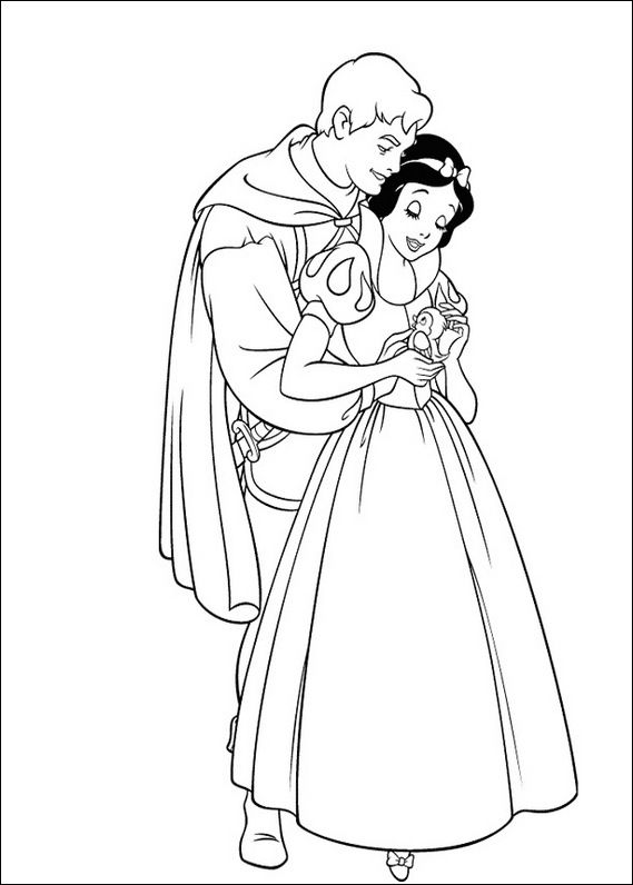 Snow White Coloring Pages Prince