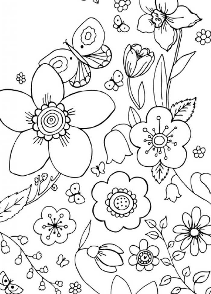 Flower Coloring Pages For Girls