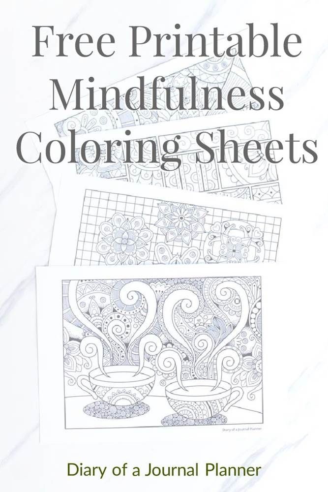 Mindfulness Coloring Pages For Kids