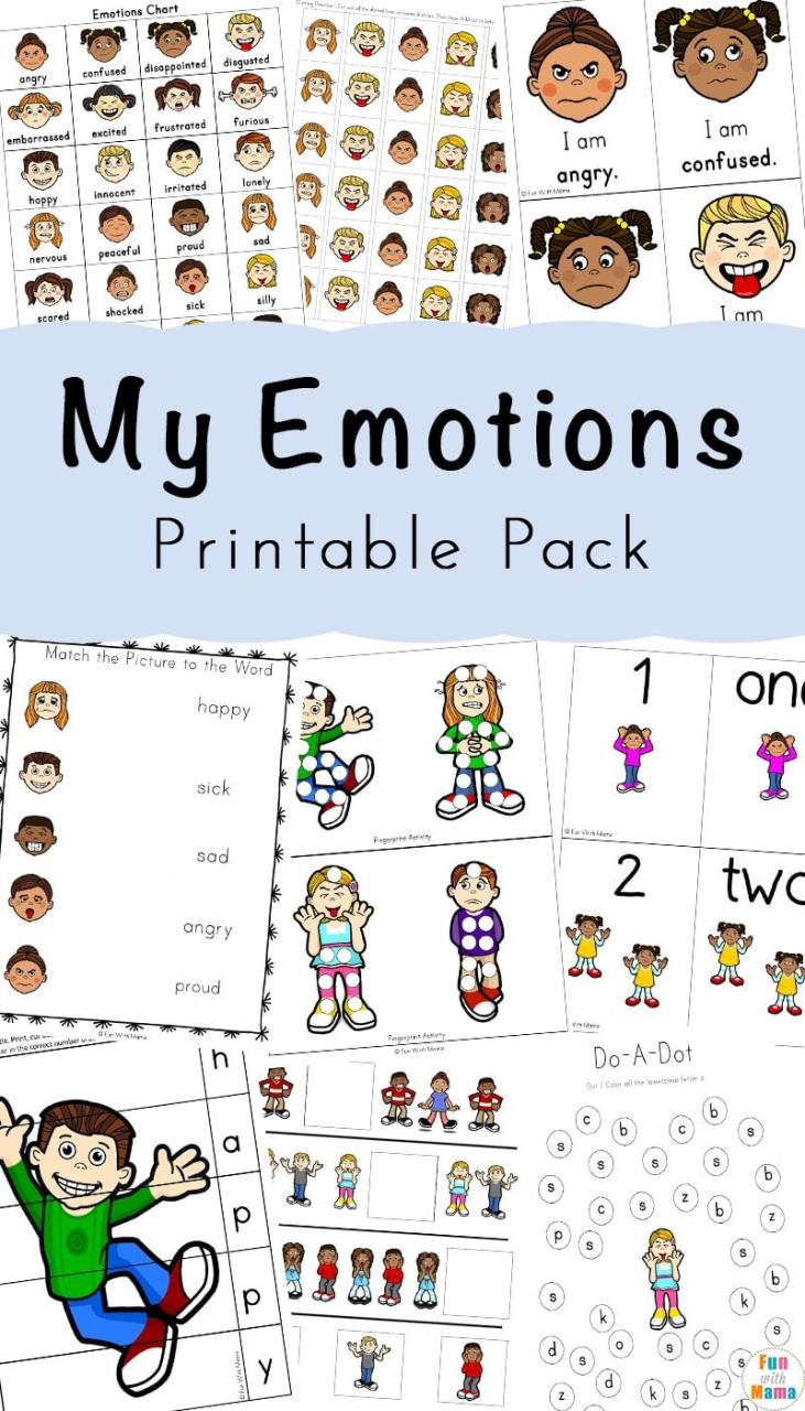 Free Emotions Worksheets For Kindergarten