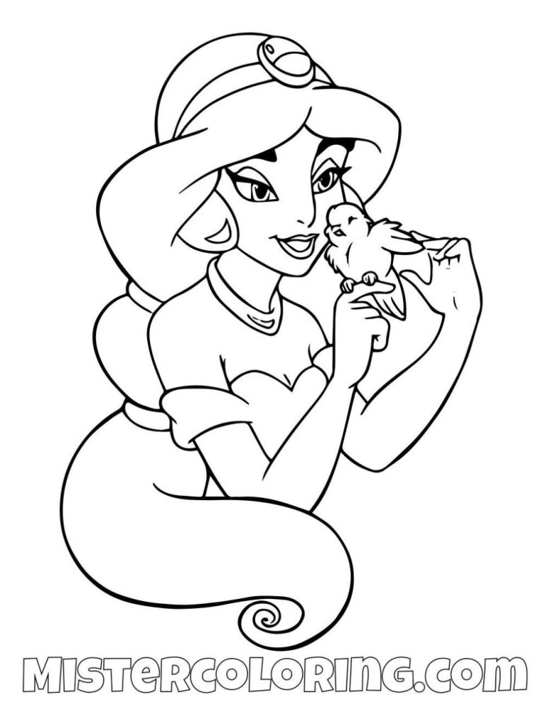 Aladdin Coloring Pages Jasmine