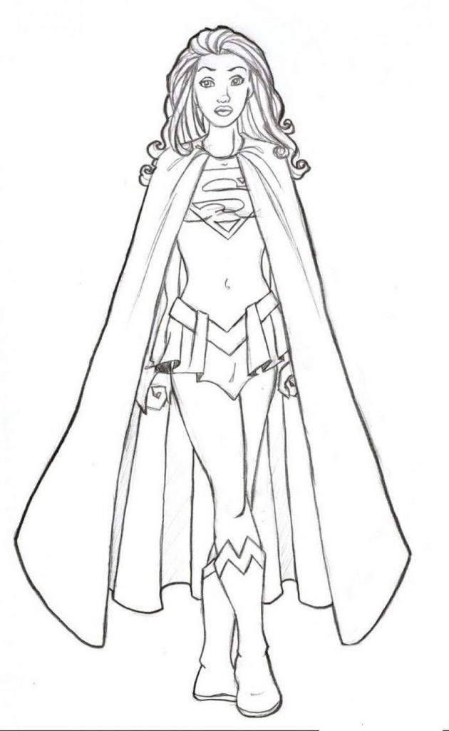 Supergirl Coloring Pages Printable