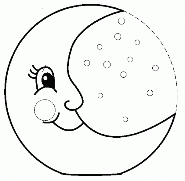 Moon Coloring Pages For Toddlers
