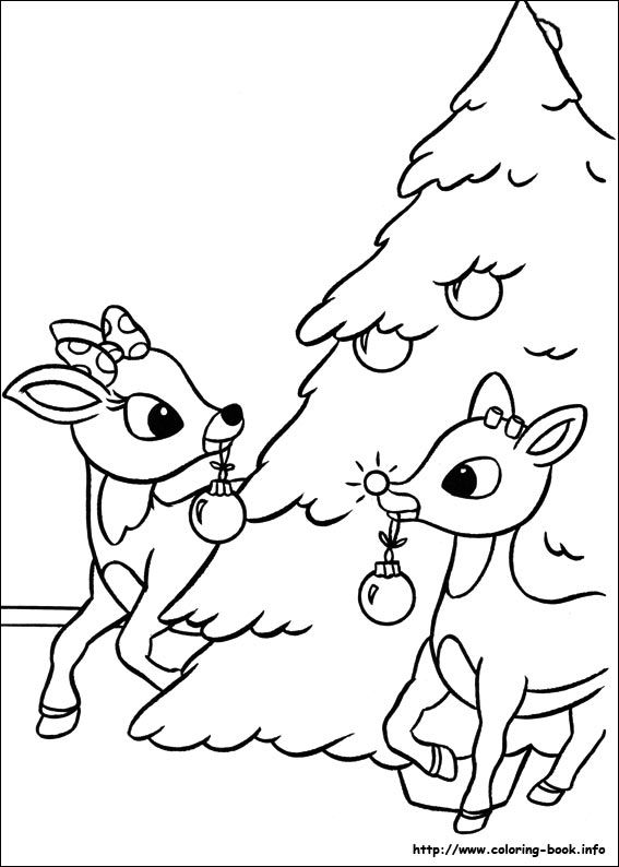 Cute Reindeer Coloring Pages