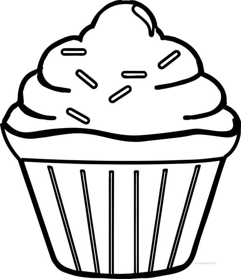 Cake Coloring Pages Easy