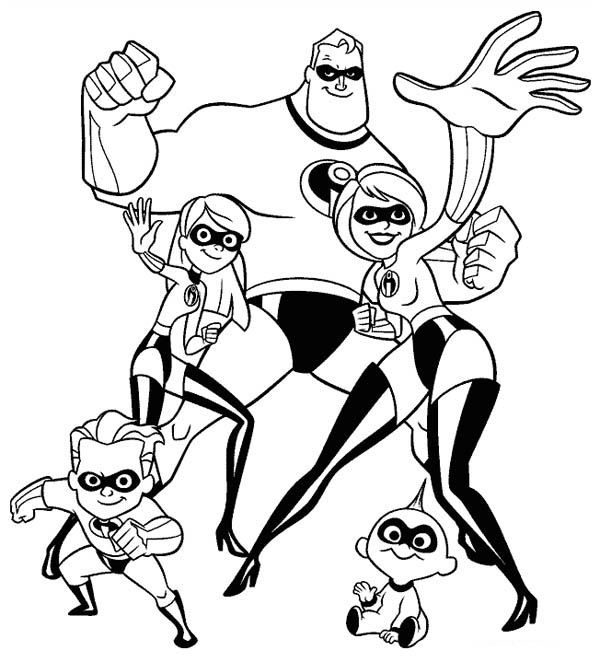 Incredibles Coloring Pages Free