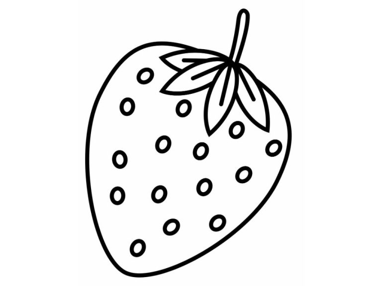 Strawberry Coloring Pages For Kids