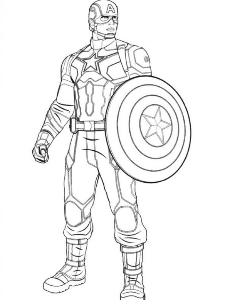 Captain America Coloring Pages For Kids