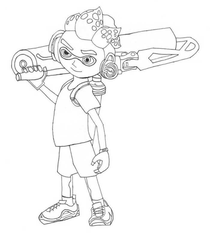 Splatoon Coloring Pages Printable