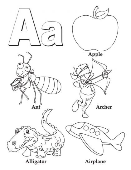 Abc Coloring Pages Letter A