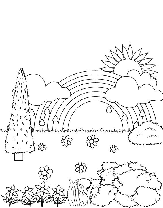 Garden Coloring Pages For Toddlers