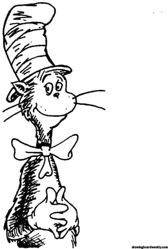 Fish Cat In The Hat Coloring Pages