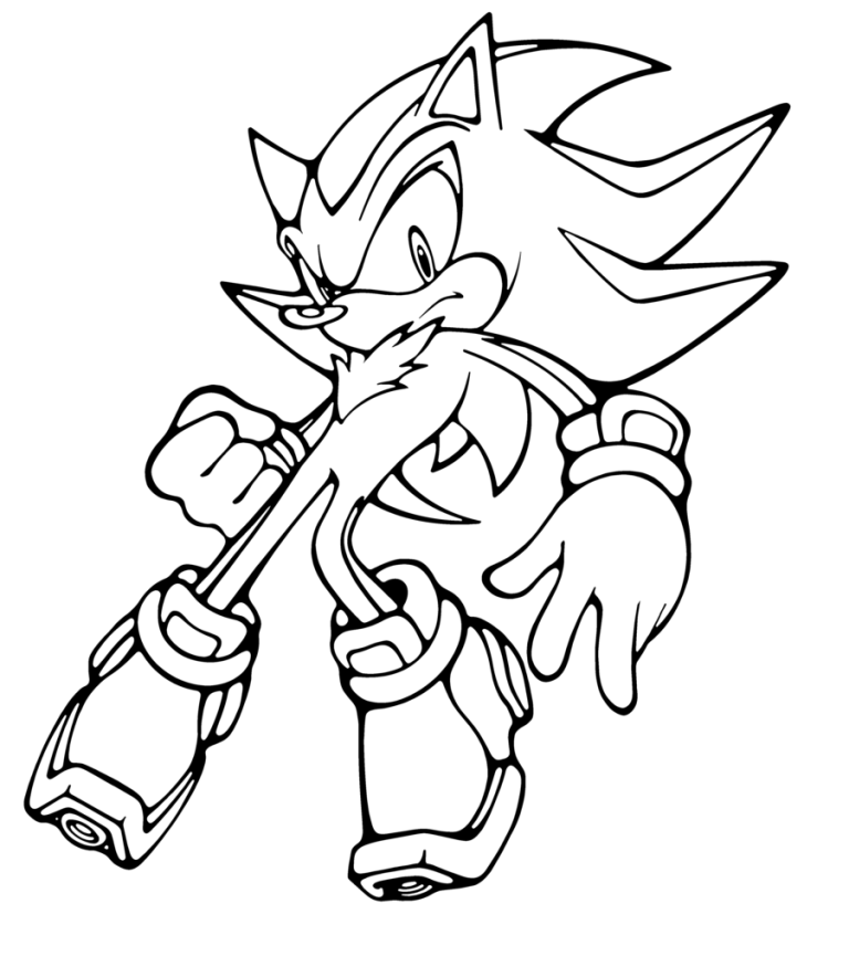 Sonic The Hedgehog Coloring Pages Shadow