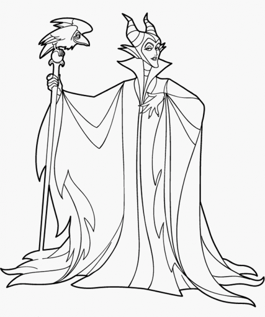 Maleficent Sleeping Beauty Coloring Pages