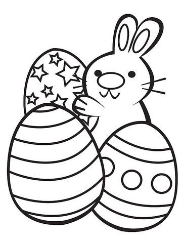 Easter Egg Bunny Coloring Pages